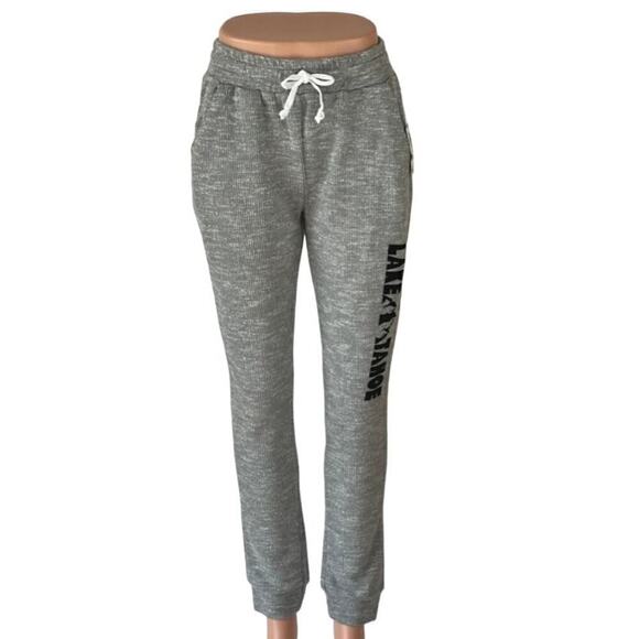Brushed Rib Lake Tahoe Jogger Pants with Pockets in Heather Grey - Picture 1 of 6